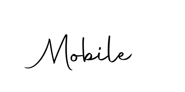 Make a beautiful signature design for name Mobile. With this signature (Autography-DOLnW) style, you can create a handwritten signature for free. Mobile signature style 10 images and pictures png