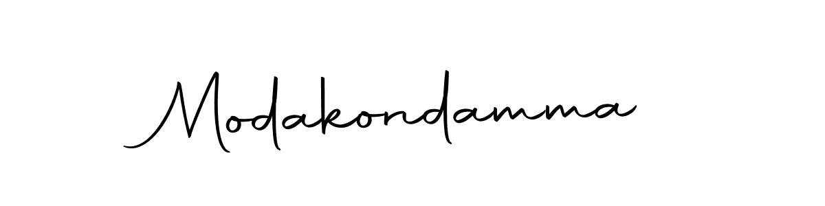 Design your own signature with our free online signature maker. With this signature software, you can create a handwritten (Autography-DOLnW) signature for name Modakondamma. Modakondamma signature style 10 images and pictures png