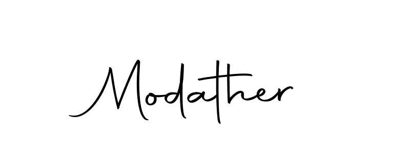 Create a beautiful signature design for name Modather. With this signature (Autography-DOLnW) fonts, you can make a handwritten signature for free. Modather signature style 10 images and pictures png