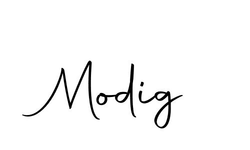 Make a beautiful signature design for name Modig. With this signature (Autography-DOLnW) style, you can create a handwritten signature for free. Modig signature style 10 images and pictures png