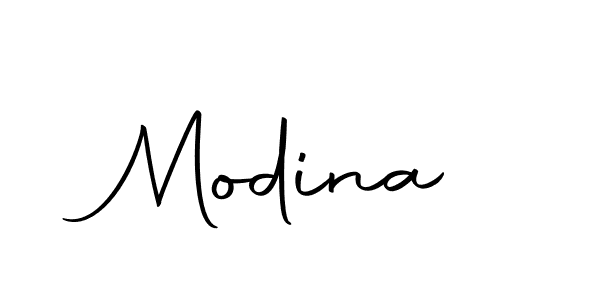 Make a beautiful signature design for name Modina. With this signature (Autography-DOLnW) style, you can create a handwritten signature for free. Modina signature style 10 images and pictures png