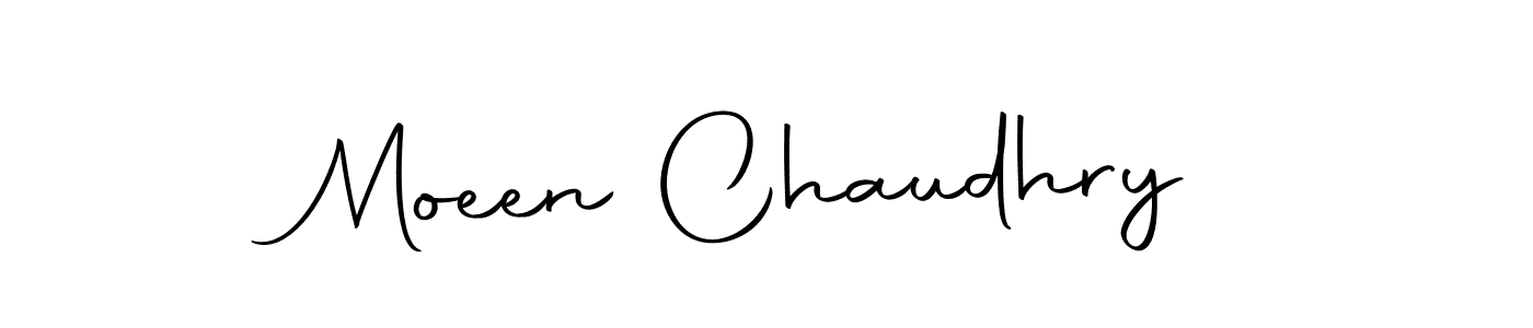 How to make Moeen Chaudhry name signature. Use Autography-DOLnW style for creating short signs online. This is the latest handwritten sign. Moeen Chaudhry signature style 10 images and pictures png
