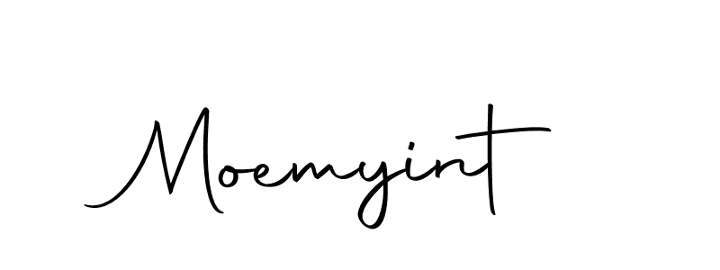 Use a signature maker to create a handwritten signature online. With this signature software, you can design (Autography-DOLnW) your own signature for name Moemyint. Moemyint signature style 10 images and pictures png