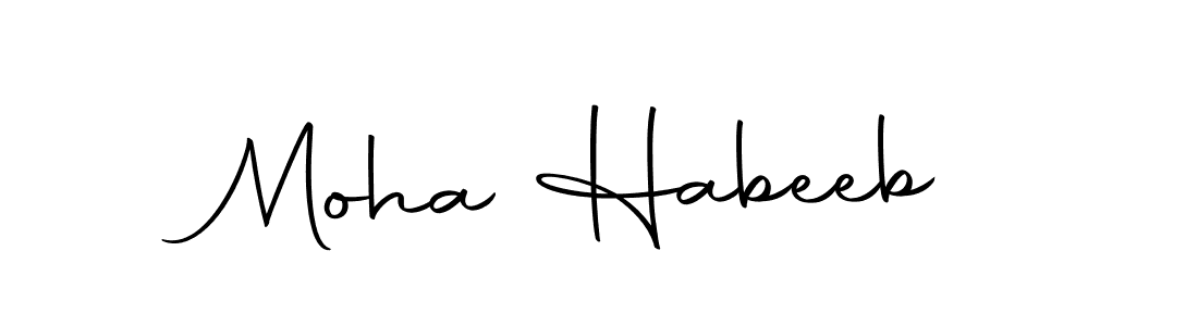 How to make Moha Habeeb signature? Autography-DOLnW is a professional autograph style. Create handwritten signature for Moha Habeeb name. Moha Habeeb signature style 10 images and pictures png