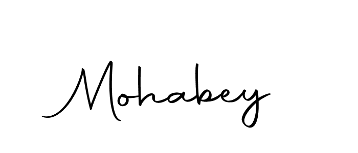 Design your own signature with our free online signature maker. With this signature software, you can create a handwritten (Autography-DOLnW) signature for name Mohabey. Mohabey signature style 10 images and pictures png