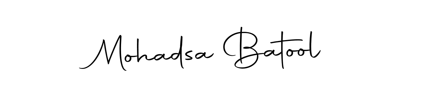 Autography-DOLnW is a professional signature style that is perfect for those who want to add a touch of class to their signature. It is also a great choice for those who want to make their signature more unique. Get Mohadsa Batool name to fancy signature for free. Mohadsa Batool signature style 10 images and pictures png