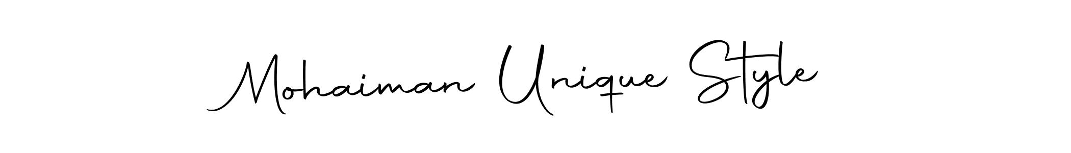 How to make Mohaiman Unique Style name signature. Use Autography-DOLnW style for creating short signs online. This is the latest handwritten sign. Mohaiman Unique Style signature style 10 images and pictures png