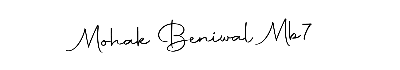 The best way (Autography-DOLnW) to make a short signature is to pick only two or three words in your name. The name Mohak Beniwal Mb7 include a total of six letters. For converting this name. Mohak Beniwal Mb7 signature style 10 images and pictures png
