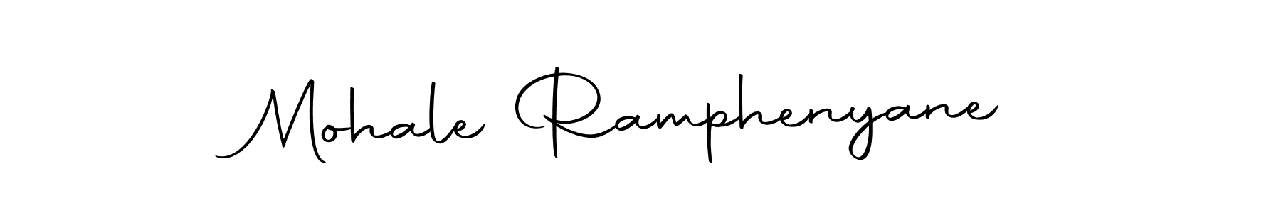 Create a beautiful signature design for name Mohale Ramphenyane. With this signature (Autography-DOLnW) fonts, you can make a handwritten signature for free. Mohale Ramphenyane signature style 10 images and pictures png