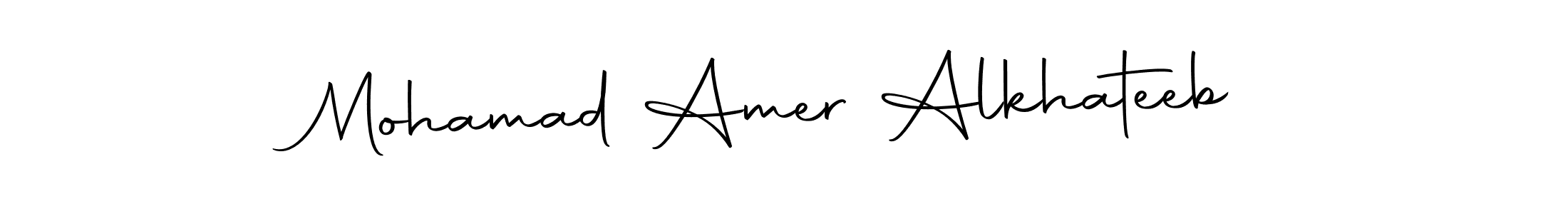 Create a beautiful signature design for name Mohamad Amer Alkhateeb. With this signature (Autography-DOLnW) fonts, you can make a handwritten signature for free. Mohamad Amer Alkhateeb signature style 10 images and pictures png