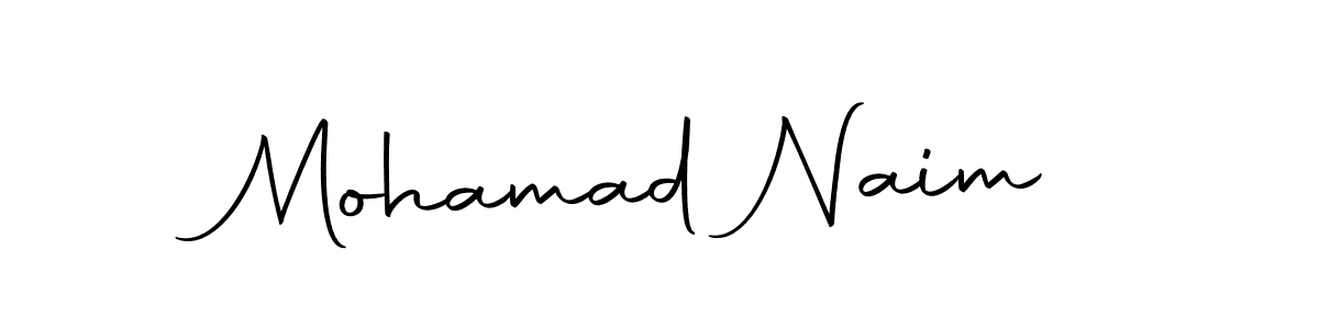 Create a beautiful signature design for name Mohamad Naim. With this signature (Autography-DOLnW) fonts, you can make a handwritten signature for free. Mohamad Naim signature style 10 images and pictures png