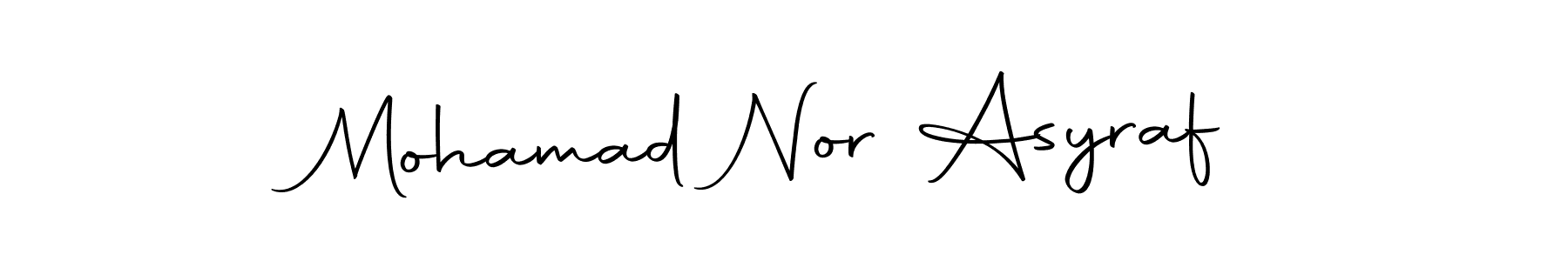 if you are searching for the best signature style for your name Mohamad Nor Asyraf. so please give up your signature search. here we have designed multiple signature styles  using Autography-DOLnW. Mohamad Nor Asyraf signature style 10 images and pictures png