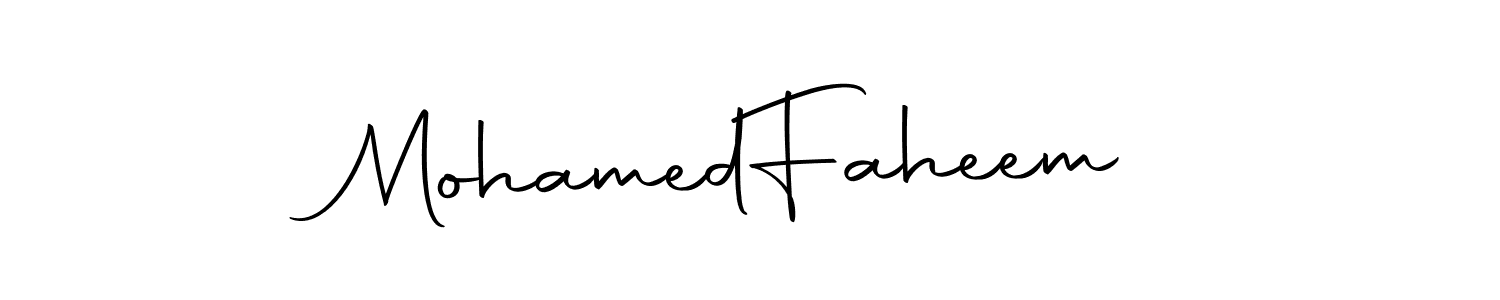 Autography-DOLnW is a professional signature style that is perfect for those who want to add a touch of class to their signature. It is also a great choice for those who want to make their signature more unique. Get Mohamed  Faheem name to fancy signature for free. Mohamed  Faheem signature style 10 images and pictures png