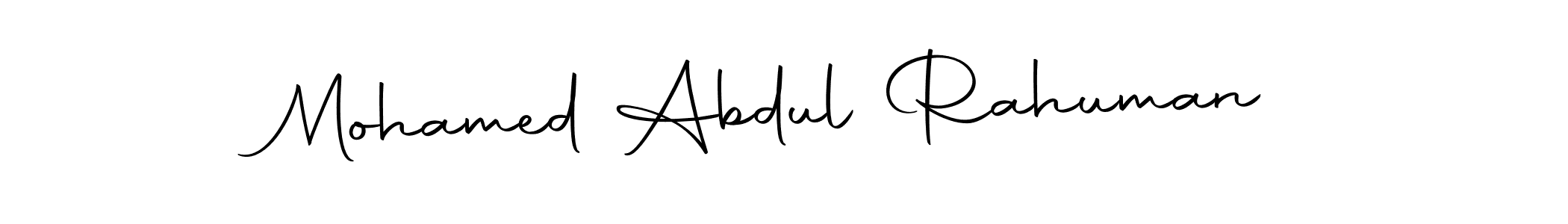 Also we have Mohamed Abdul Rahuman name is the best signature style. Create professional handwritten signature collection using Autography-DOLnW autograph style. Mohamed Abdul Rahuman signature style 10 images and pictures png