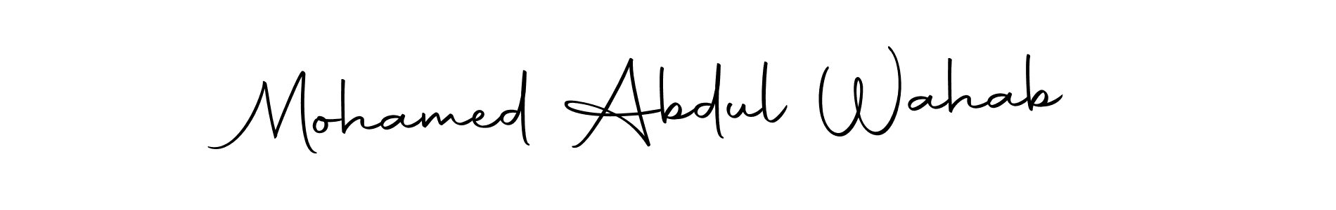 Make a beautiful signature design for name Mohamed Abdul Wahab. Use this online signature maker to create a handwritten signature for free. Mohamed Abdul Wahab signature style 10 images and pictures png