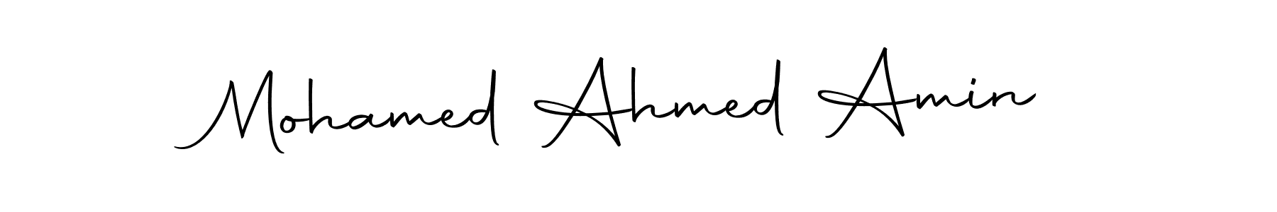 How to make Mohamed Ahmed Amin name signature. Use Autography-DOLnW style for creating short signs online. This is the latest handwritten sign. Mohamed Ahmed Amin signature style 10 images and pictures png