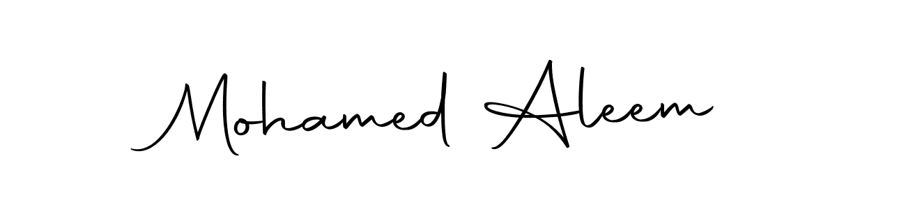Create a beautiful signature design for name Mohamed Aleem. With this signature (Autography-DOLnW) fonts, you can make a handwritten signature for free. Mohamed Aleem signature style 10 images and pictures png
