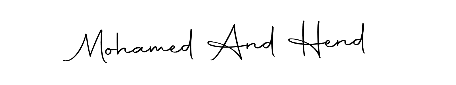 Create a beautiful signature design for name Mohamed And Hend. With this signature (Autography-DOLnW) fonts, you can make a handwritten signature for free. Mohamed And Hend signature style 10 images and pictures png