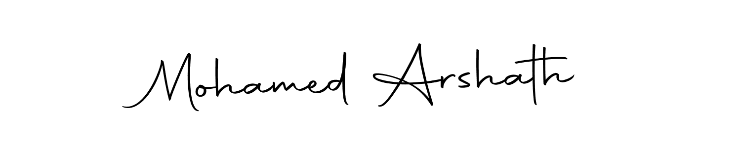 How to make Mohamed Arshath name signature. Use Autography-DOLnW style for creating short signs online. This is the latest handwritten sign. Mohamed Arshath signature style 10 images and pictures png