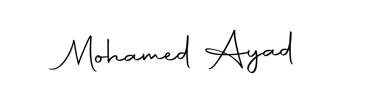 Create a beautiful signature design for name Mohamed Ayad. With this signature (Autography-DOLnW) fonts, you can make a handwritten signature for free. Mohamed Ayad signature style 10 images and pictures png