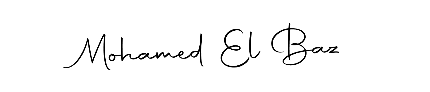 How to make Mohamed El Baz name signature. Use Autography-DOLnW style for creating short signs online. This is the latest handwritten sign. Mohamed El Baz signature style 10 images and pictures png