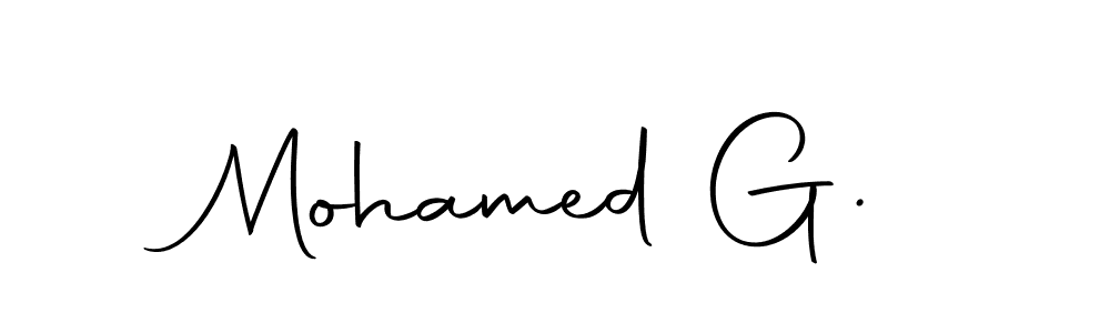 Use a signature maker to create a handwritten signature online. With this signature software, you can design (Autography-DOLnW) your own signature for name Mohamed G.. Mohamed G. signature style 10 images and pictures png