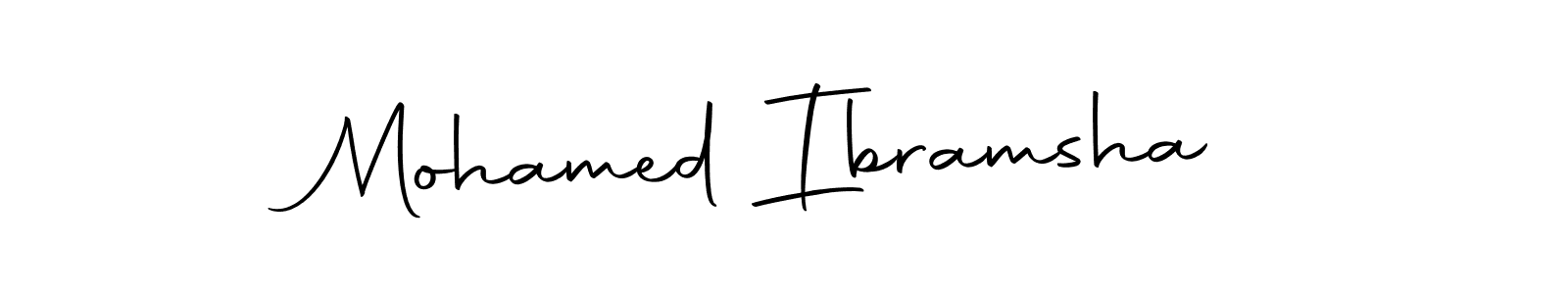 Create a beautiful signature design for name Mohamed Ibramsha. With this signature (Autography-DOLnW) fonts, you can make a handwritten signature for free. Mohamed Ibramsha signature style 10 images and pictures png