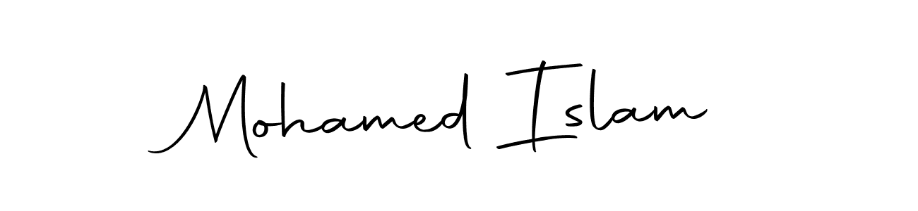 Use a signature maker to create a handwritten signature online. With this signature software, you can design (Autography-DOLnW) your own signature for name Mohamed Islam. Mohamed Islam signature style 10 images and pictures png
