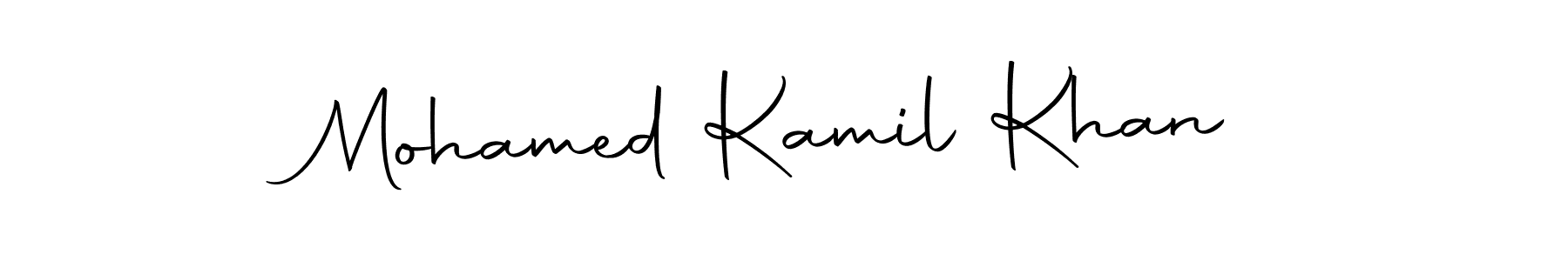 Make a short Mohamed Kamil Khan signature style. Manage your documents anywhere anytime using Autography-DOLnW. Create and add eSignatures, submit forms, share and send files easily. Mohamed Kamil Khan signature style 10 images and pictures png