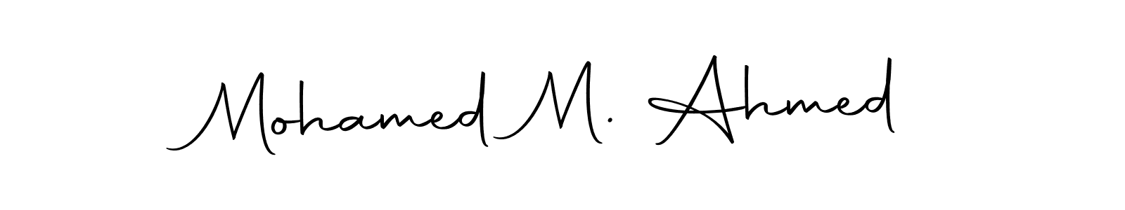 Make a beautiful signature design for name Mohamed M. Ahmed. With this signature (Autography-DOLnW) style, you can create a handwritten signature for free. Mohamed M. Ahmed signature style 10 images and pictures png