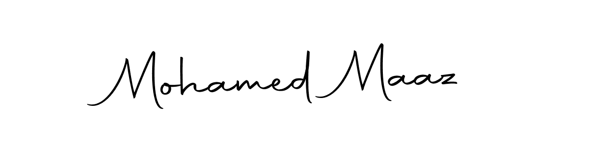 Create a beautiful signature design for name Mohamed Maaz. With this signature (Autography-DOLnW) fonts, you can make a handwritten signature for free. Mohamed Maaz signature style 10 images and pictures png