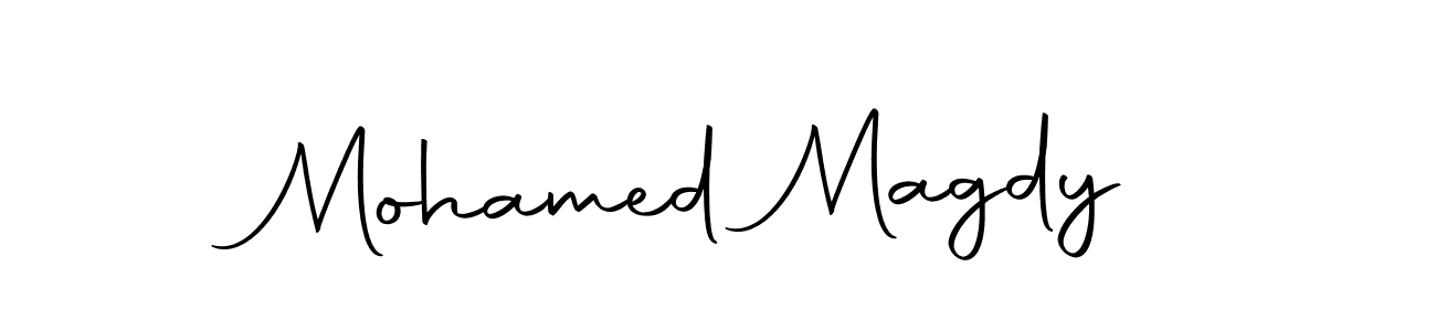 How to make Mohamed Magdy name signature. Use Autography-DOLnW style for creating short signs online. This is the latest handwritten sign. Mohamed Magdy signature style 10 images and pictures png