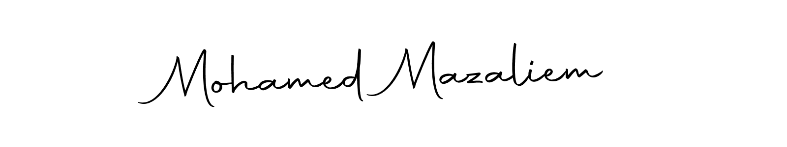 Make a beautiful signature design for name Mohamed Mazaliem. With this signature (Autography-DOLnW) style, you can create a handwritten signature for free. Mohamed Mazaliem signature style 10 images and pictures png