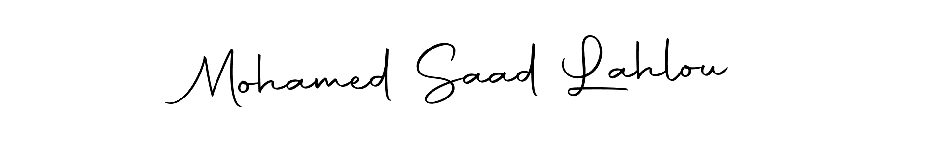 You should practise on your own different ways (Autography-DOLnW) to write your name (Mohamed Saad Lahlou) in signature. don't let someone else do it for you. Mohamed Saad Lahlou signature style 10 images and pictures png
