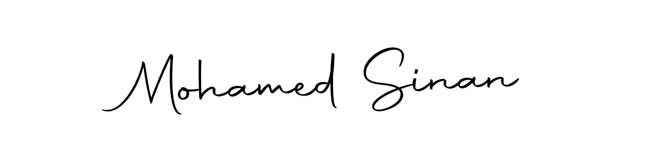 How to make Mohamed Sinan name signature. Use Autography-DOLnW style for creating short signs online. This is the latest handwritten sign. Mohamed Sinan signature style 10 images and pictures png