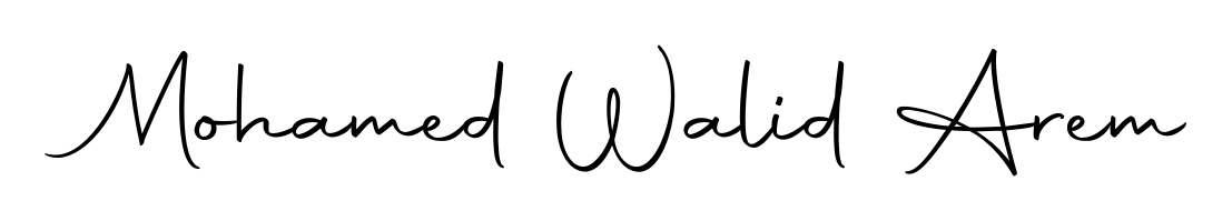 A modern signature idea for name Mohamed Walid Arem using Autography-DOLnW font. Clean strokes and elegant curves make it stand out instantly. Mohamed Walid Arem signature style 10 images and pictures png
