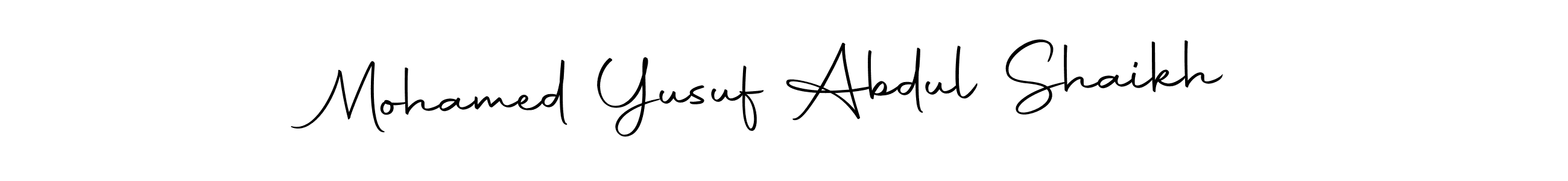 Autography-DOLnW is a professional signature style that is perfect for those who want to add a touch of class to their signature. It is also a great choice for those who want to make their signature more unique. Get Mohamed Yusuf Abdul Shaikh name to fancy signature for free. Mohamed Yusuf Abdul Shaikh signature style 10 images and pictures png