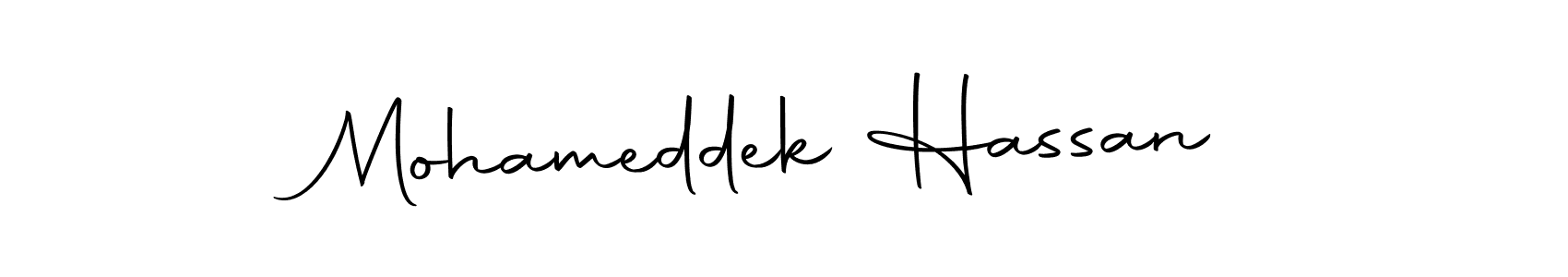 Make a short Mohameddek Hassan signature style. Manage your documents anywhere anytime using Autography-DOLnW. Create and add eSignatures, submit forms, share and send files easily. Mohameddek Hassan signature style 10 images and pictures png