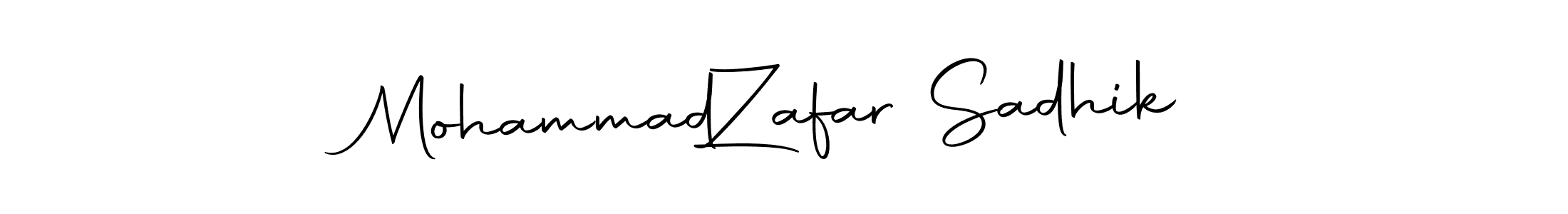 You should practise on your own different ways (Autography-DOLnW) to write your name (Mohammad  Zafar Sadhik) in signature. don't let someone else do it for you. Mohammad  Zafar Sadhik signature style 10 images and pictures png