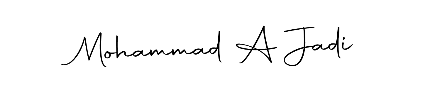 Also we have Mohammad A Jadi name is the best signature style. Create professional handwritten signature collection using Autography-DOLnW autograph style. Mohammad A Jadi signature style 10 images and pictures png