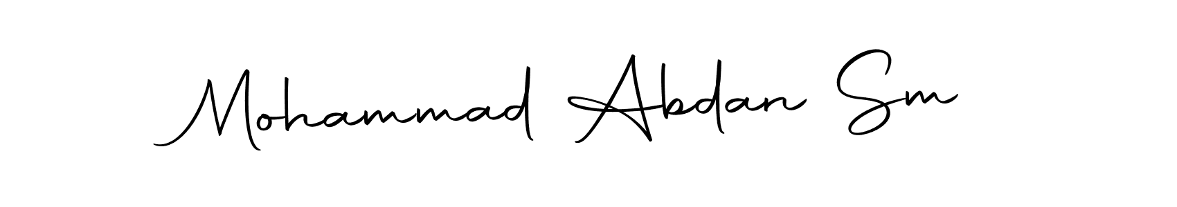 Design your own signature with our free online signature maker. With this signature software, you can create a handwritten (Autography-DOLnW) signature for name Mohammad Abdan Sm. Mohammad Abdan Sm signature style 10 images and pictures png