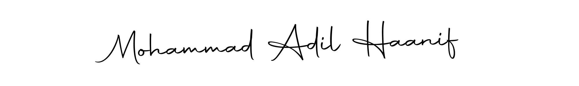 How to make Mohammad Adil Haanif name signature. Use Autography-DOLnW style for creating short signs online. This is the latest handwritten sign. Mohammad Adil Haanif signature style 10 images and pictures png