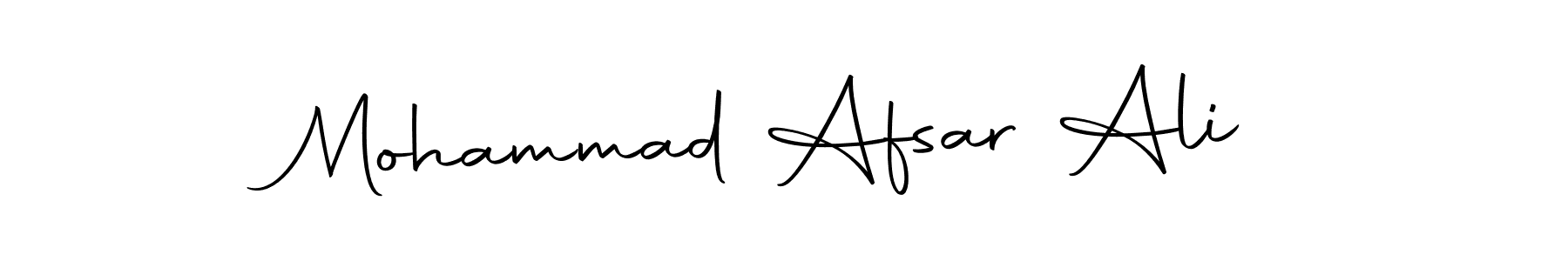 How to make Mohammad Afsar Ali name signature. Use Autography-DOLnW style for creating short signs online. This is the latest handwritten sign. Mohammad Afsar Ali signature style 10 images and pictures png