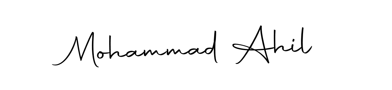 How to make Mohammad Ahil name signature. Use Autography-DOLnW style for creating short signs online. This is the latest handwritten sign. Mohammad Ahil signature style 10 images and pictures png