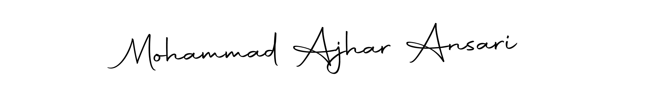 How to make Mohammad Ajhar Ansari name signature. Use Autography-DOLnW style for creating short signs online. This is the latest handwritten sign. Mohammad Ajhar Ansari signature style 10 images and pictures png