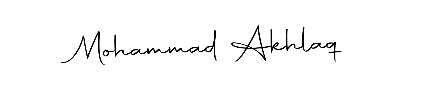 Design your own signature with our free online signature maker. With this signature software, you can create a handwritten (Autography-DOLnW) signature for name Mohammad Akhlaq. Mohammad Akhlaq signature style 10 images and pictures png