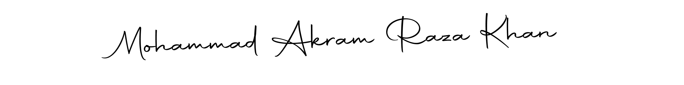 Create a beautiful signature design for name Mohammad Akram Raza Khan. With this signature (Autography-DOLnW) fonts, you can make a handwritten signature for free. Mohammad Akram Raza Khan signature style 10 images and pictures png