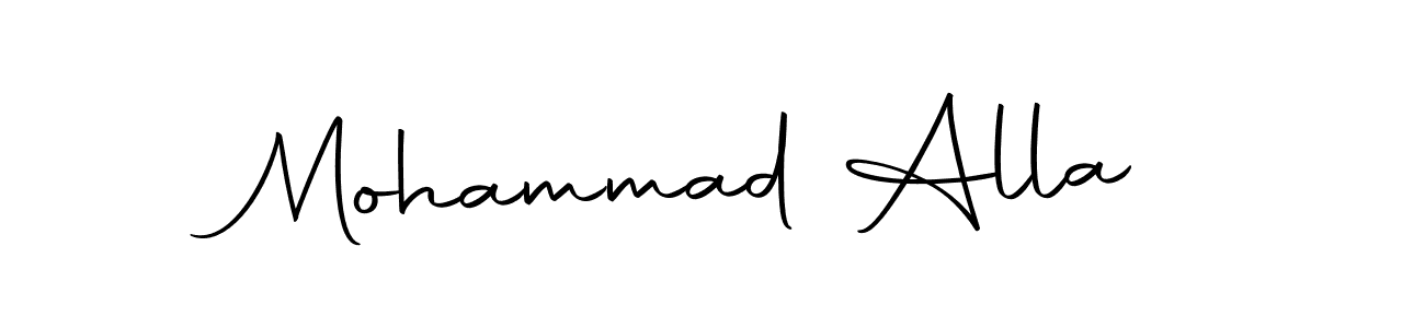 Use a signature maker to create a handwritten signature online. With this signature software, you can design (Autography-DOLnW) your own signature for name Mohammad Alla. Mohammad Alla signature style 10 images and pictures png