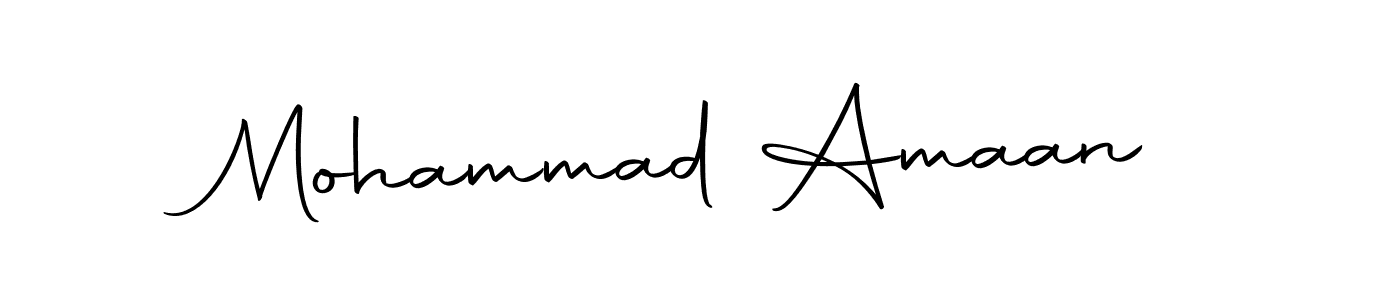 Create a beautiful signature design for name Mohammad Amaan. With this signature (Autography-DOLnW) fonts, you can make a handwritten signature for free. Mohammad Amaan signature style 10 images and pictures png