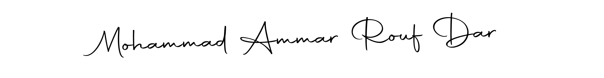 Similarly Autography-DOLnW is the best handwritten signature design. Signature creator online .You can use it as an online autograph creator for name Mohammad Ammar Rouf Dar. Mohammad Ammar Rouf Dar signature style 10 images and pictures png